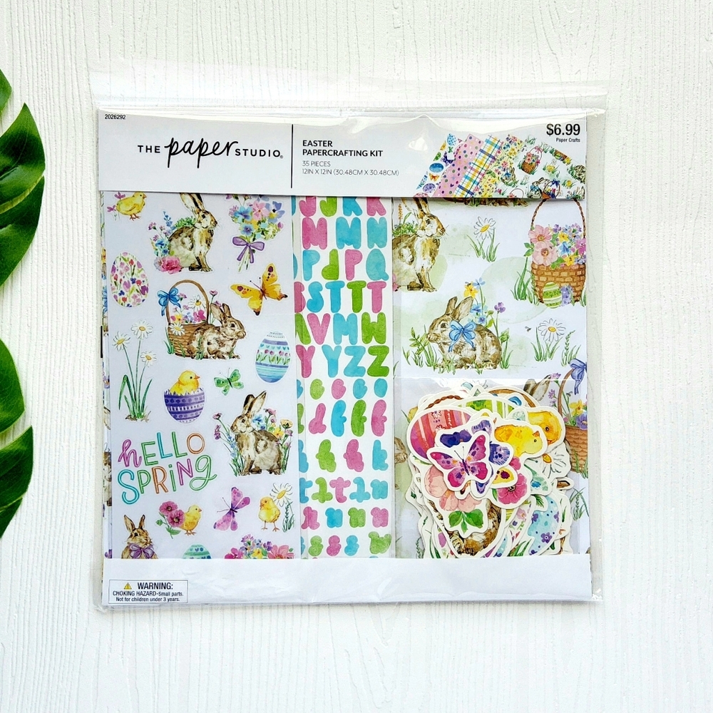 The Paper Studio Easter Paper Crafting Kit Scrapbook Kit 35 Pieces NWT!